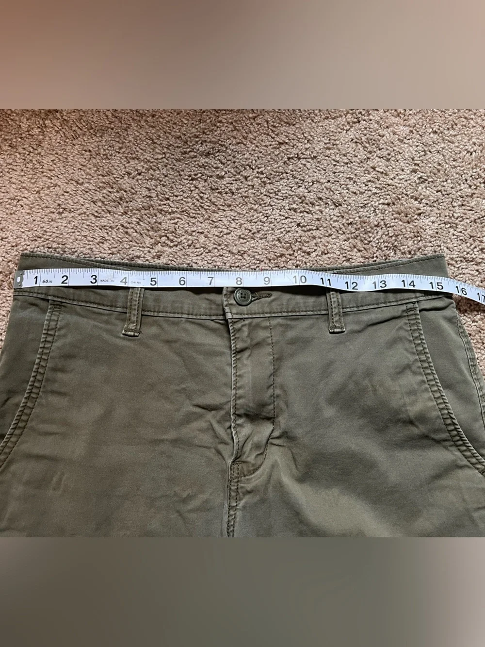 Olive Levi Men’s Chino Shorts - Classic Casual Fit